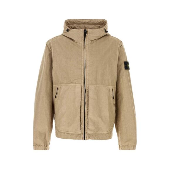 Stone Island Men Cappuccino Nylon Jacket
